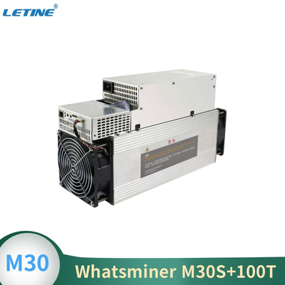Whatsminer M30S+ from MicroBT mining SHA-256 algorithm with a maximum hashrate of 100Th/s power consumption 3400W