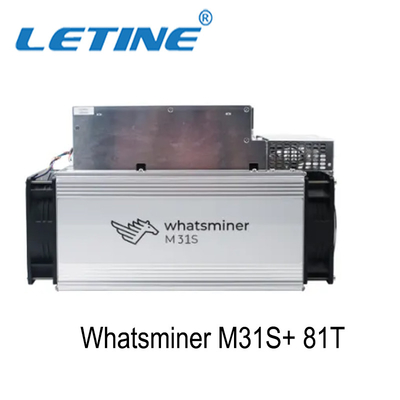 81T Whatsminer M31s+ M31s Miner SHA-256 BTC Asic Miner BTC Coin Mining Machine