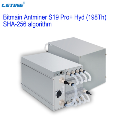SHA-256 Algorithm Bitmain Asic Antminer Bitmain Antminer S19 Pro+ Hyd 198Th