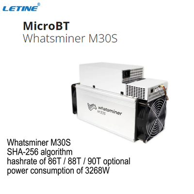 SHA 256 Asic Bitcoin Miner MicroBT Whatsminer M30S 90T 88T 86T 84T Crypto Mining Machine