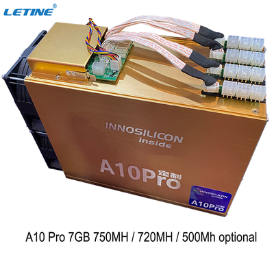 Second Hand Ethereum Asic Miner Innosilicon A10pro 7GB 750MH 720MH 500Mh Eth Miner With Power Supply