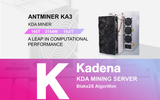 Bitmain Ant Miner KDA Antminer KA3 166Th Kadena Crypto Coin Asic Miner Value Mining Machine