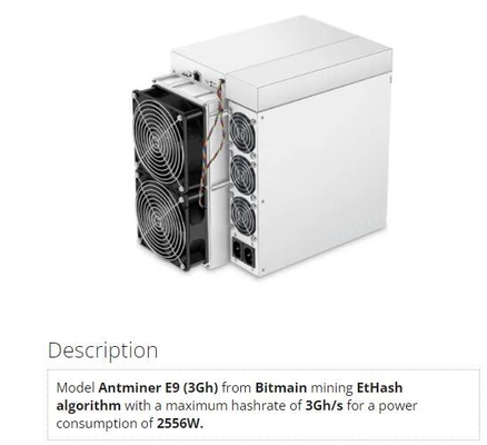 Bitmain Asic Antminer E9 3Gh/S 2556W bitmain antminer e9 profitability EtHash ETH ETC most profitable asics