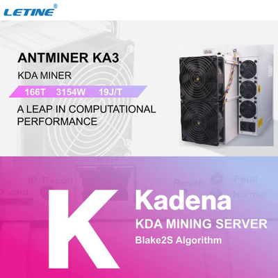most powerful antminer ka3 KDA Blake2S  Air-cooling Miner 166Th profit 100USD more
