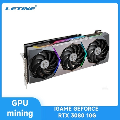 LETINE Miner Graphic Card IGAME GEFORCE RTX 3080 10G ZEC LTC ETC Mining Rig Graphics Card
