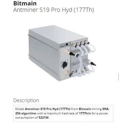 Bitcoin BTC Bitmain Asic Antminer S19 XP Hyd 255Th Blockchain Cryptocurrency Asic Miner