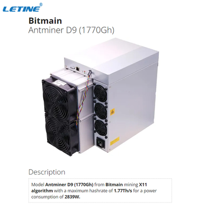 D9 1770Gh Bitmain Antminer D9 Dash Coin Miner Crypto Secondhand D7 1286G Asic Miner Blockchain miner Mining machine
