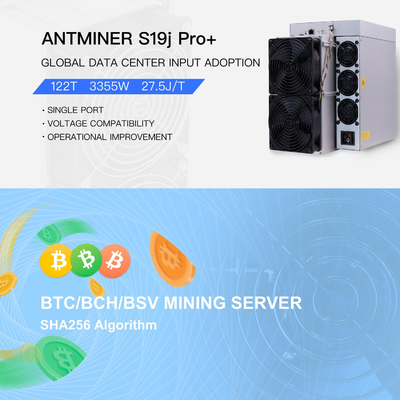 Bitmain Antminer S19J Pro+ 122T 118T 27.5J/T Low Power Bitcoin Miner