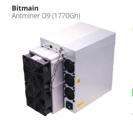Crypto Mining Bitmain Antminer D9 1.77 Th/S Ethernet Interface With 4 Fan