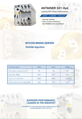 New S19e XP Hyd 251T 5522W 22J BTC BCH BSV SHA256 Hydro-cooling Miner