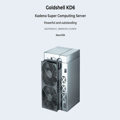 GOLDSHELL KD6 MINING KADENA ALGORITHM 26.3T 2630W KDA MINER Goldshell Asic Miner