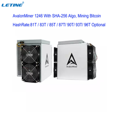 90T 93T 96T Avalon A1246 87T 1246 85T SHA-256 Bitcoin Miner