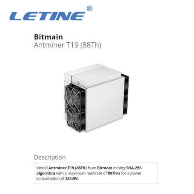 Bitmain Asic Antminer T19 88T 3344W High Profit SHA-256 algorithm BTC Mining Machine Similar S19