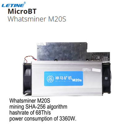 Used SHA-256 BTC Blockchain Miners MicroBT Whatsminer M20S 68T 70T Bit Coin MINER