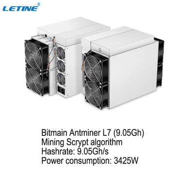 LTC Doge Crypto Scrypt Mining Machine Bitmain Antminer L7 9050M 9300Mh 9500Mh Litecoin Ant L7